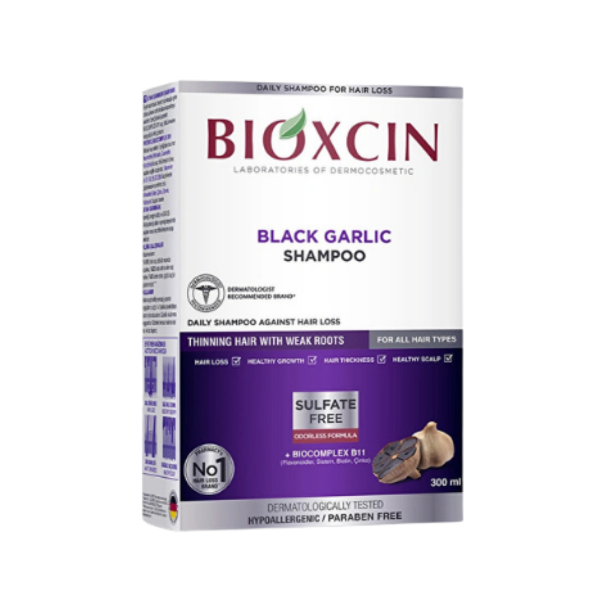 Bioxsine Shampoing Vegetal à l'ail Noir 300ml