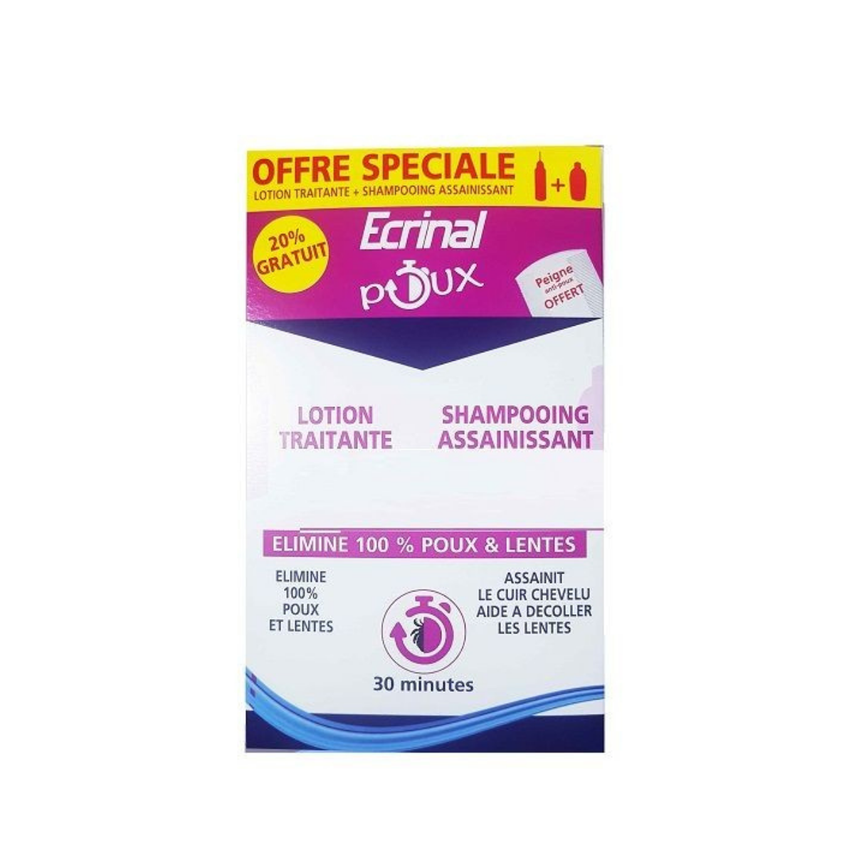 ECRINAL PACK ANTI POUX LOTION+SHAMPOOING