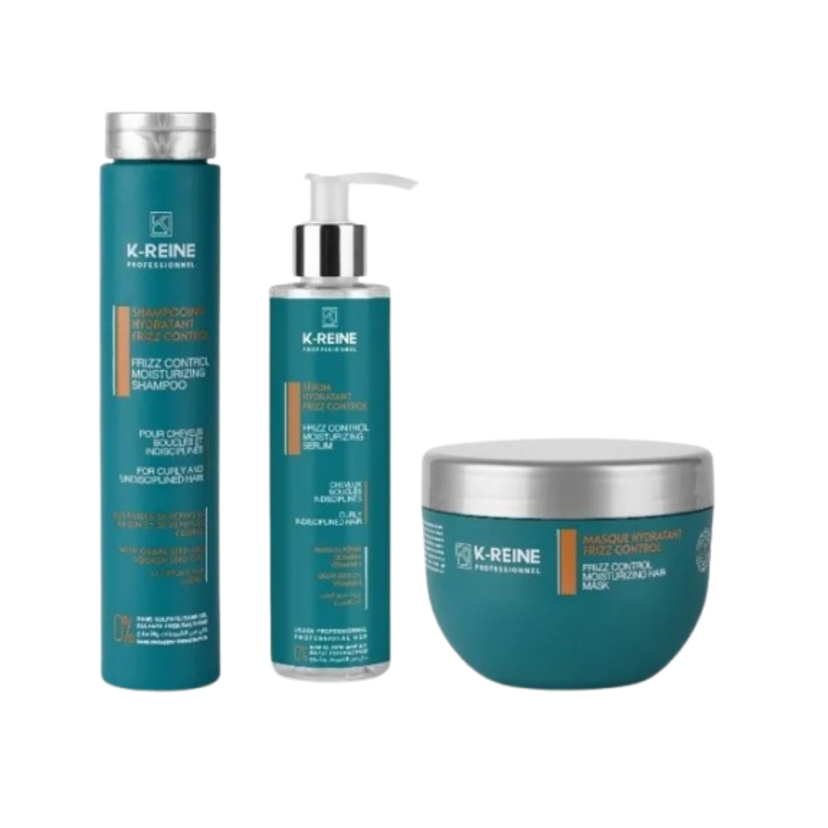 K-reine Pack capillaire sans sulfate frizz control