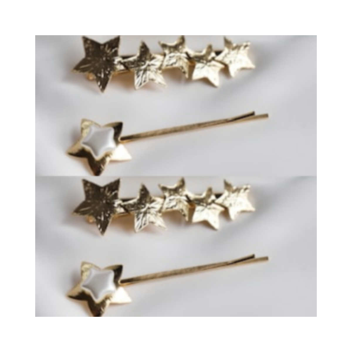 Pinces à Cheveux Motif Étoile Dorées
