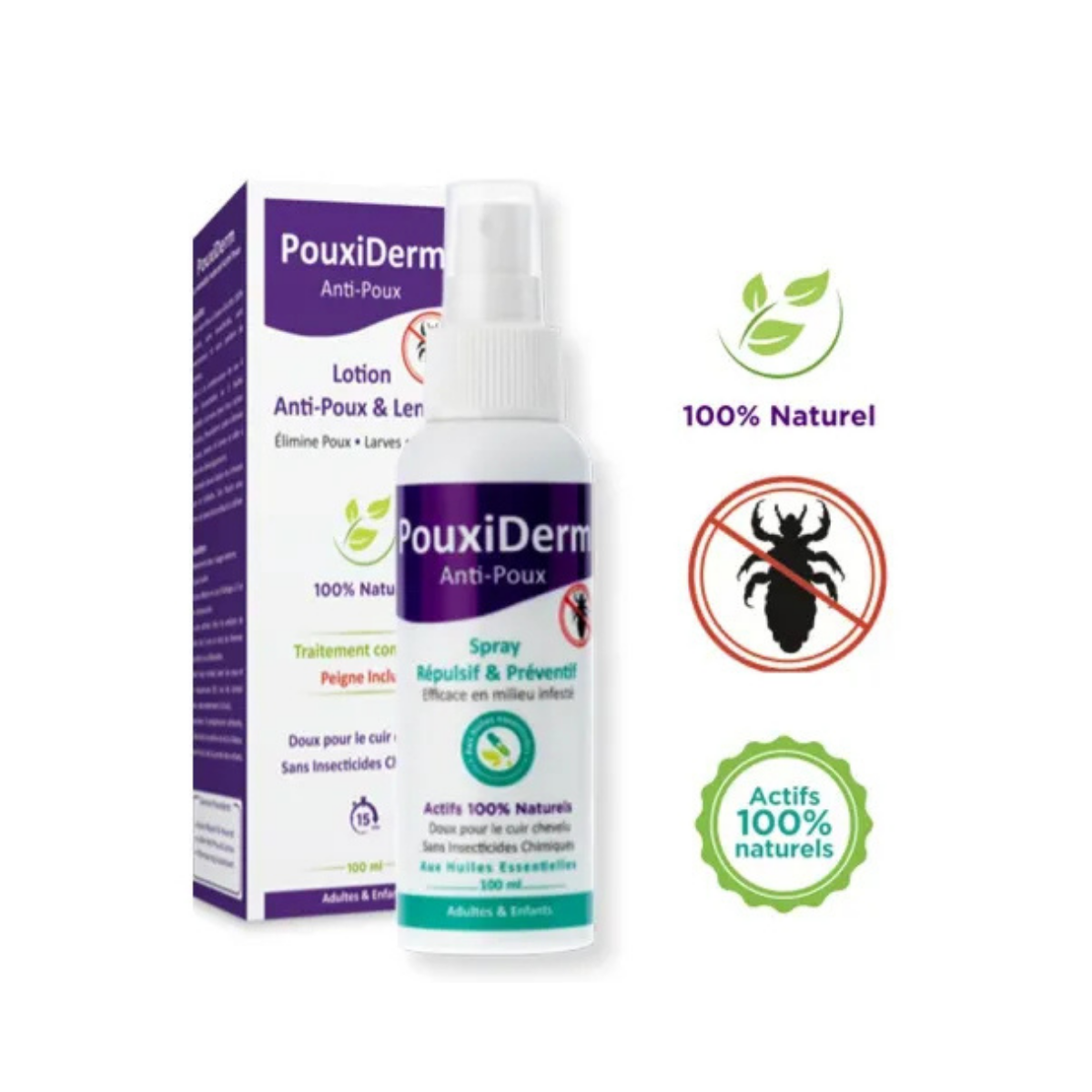 Inoderma Pouxiderm Spray Repulsif Anti-Poux 100ML