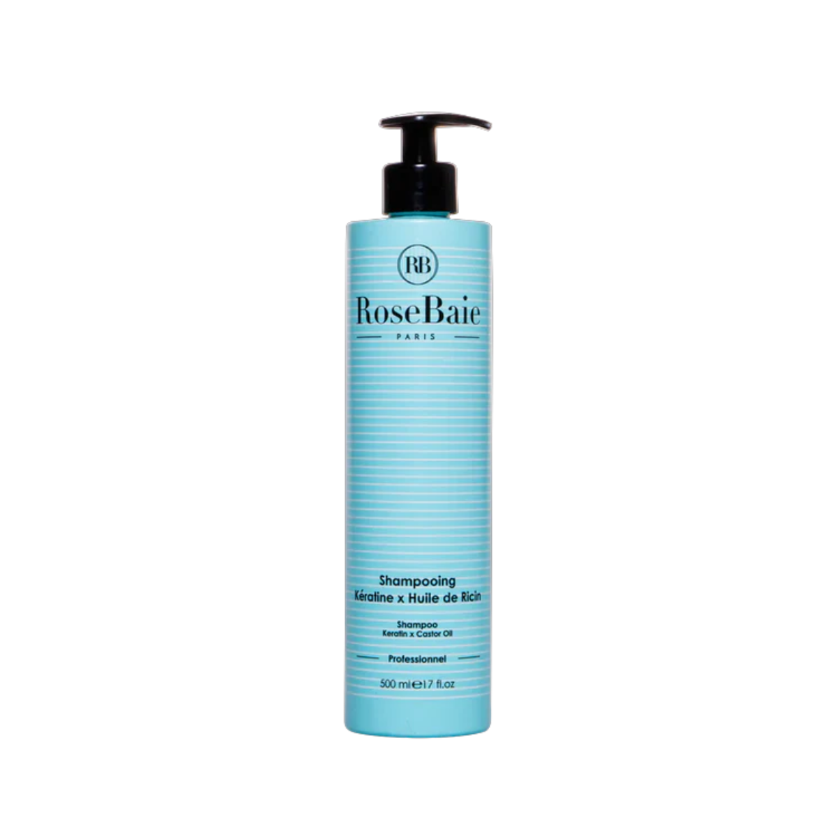 Rose Baie Shampoing Kératine & huile de Ricin 500ml
