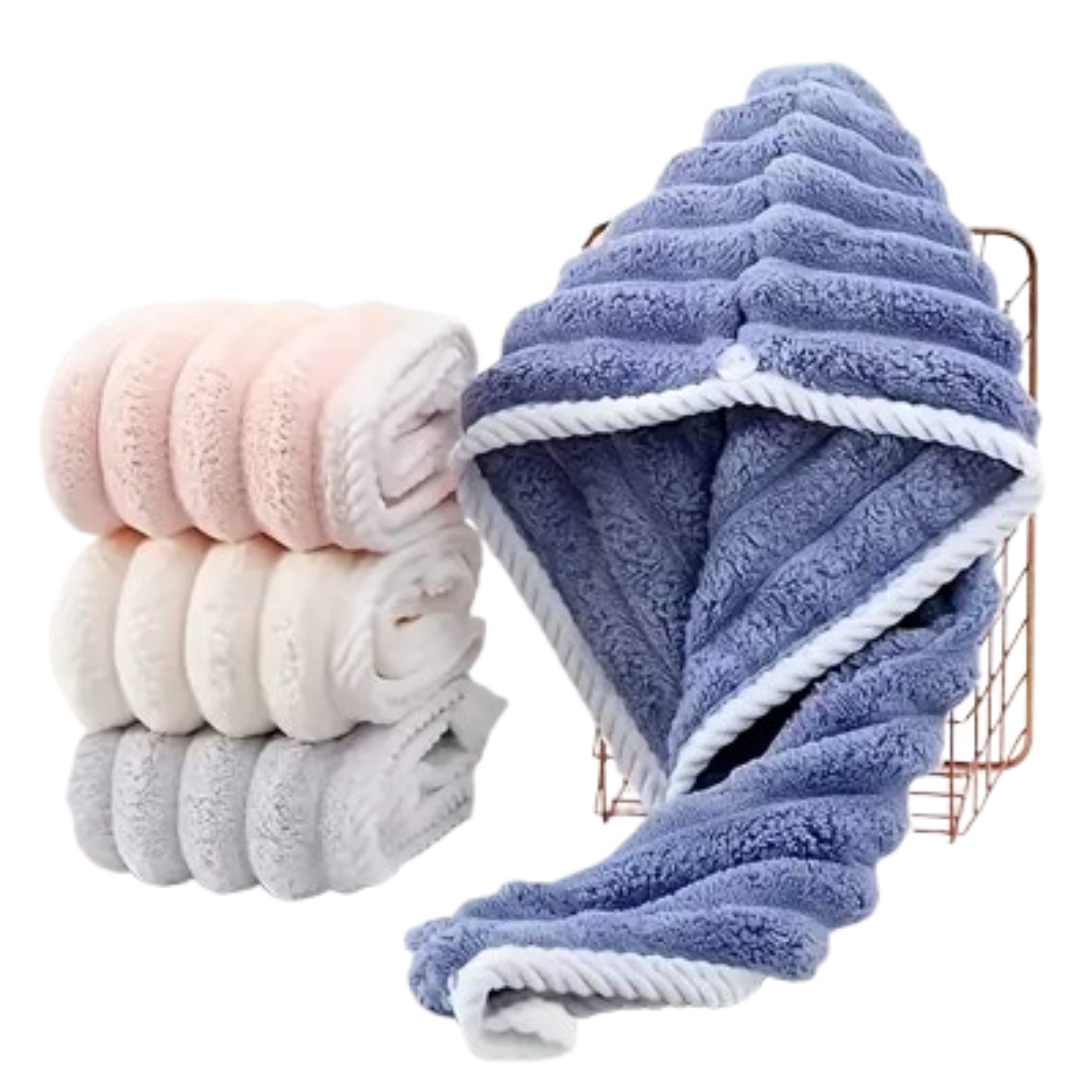 Serviette de cheveux en microfibre